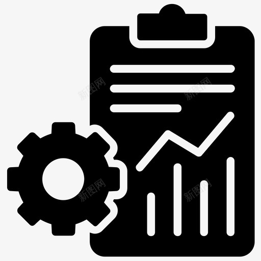 报表分析数据分析图标svg_新图网 https://ixintu.com 分析 分析数据 剪贴板 声誉管理字形图标 报表 统计 项目管理
