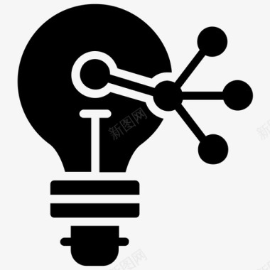 创新研究创新理念灯泡图标图标