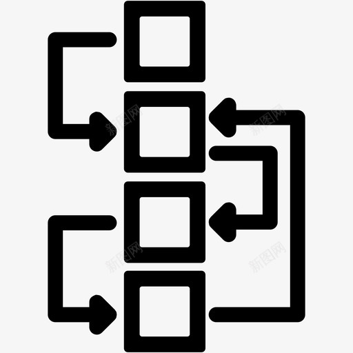 工作流程程序过程图标svg_新图网 https://ixintu.com 任务 工作流程 程序 过程 顺序