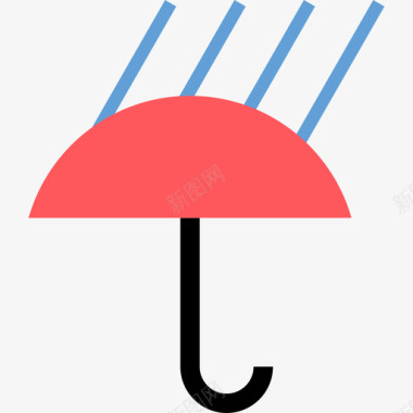 雨伞65号天气平坦图标图标