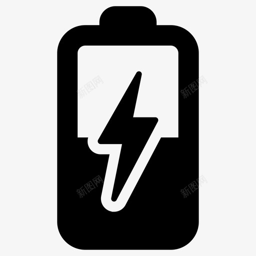 电池充电能量指示图标svg_新图网 https://ixintu.com 功率 指示 电池充电 能量