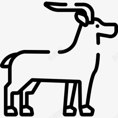 羚羊动物28直系图标图标