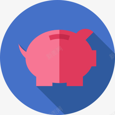 小猪存钱罐黑色星期五12号平的图标图标