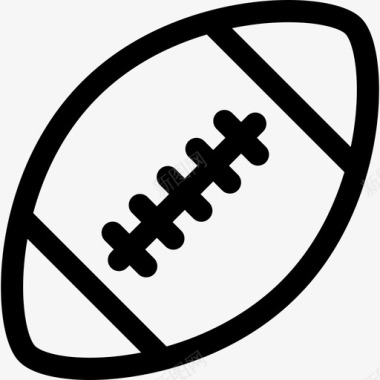 美式足球橄榄球6直线型图标图标