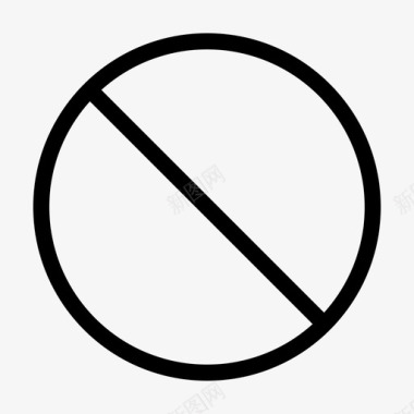 禁止停止基本图标图标