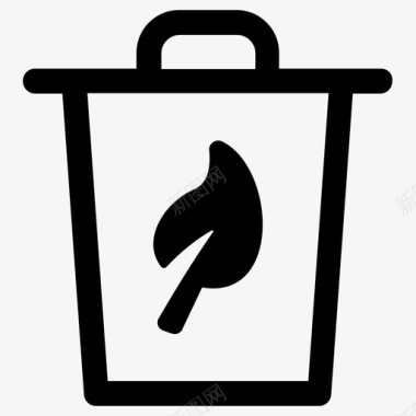 环境垃圾箱生态图标图标