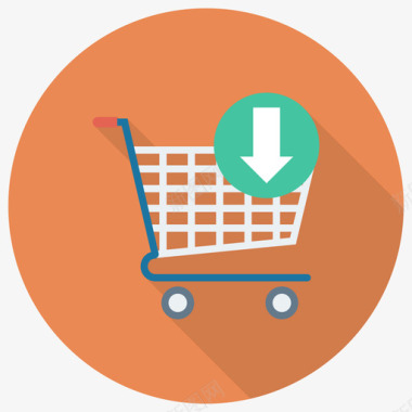 购物车购物电子商务循环图标图标