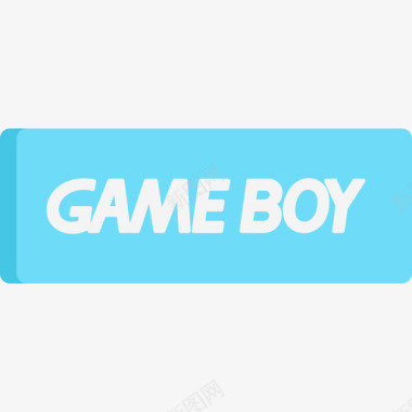 GameBoy视频游戏徽标扁平图标图标