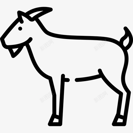 山羊动物与自然3直系图标svg_新图网 https://ixintu.com 动物与自然3 山羊 直系