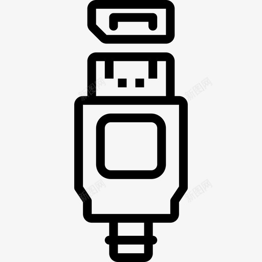 Hdmi2线性电缆连接器图标svg_新图网 https://ixintu.com 2线性电缆连接器 Hdmi