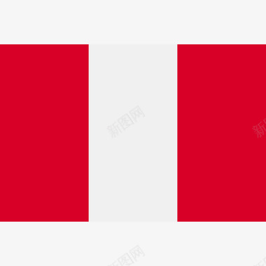 秘鲁长方形国家简单旗帜图标图标