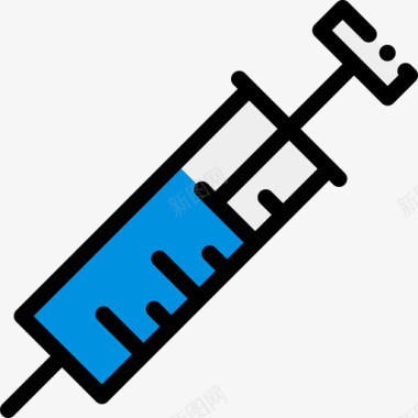 注射器研究科学4线性颜色图标图标