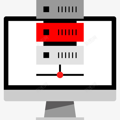 监视器数据组织平面图标svg_新图网 https://ixintu.com 平面 数据组织 监视器