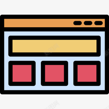 浏览器搜索引擎优化开发4线性颜色图标图标