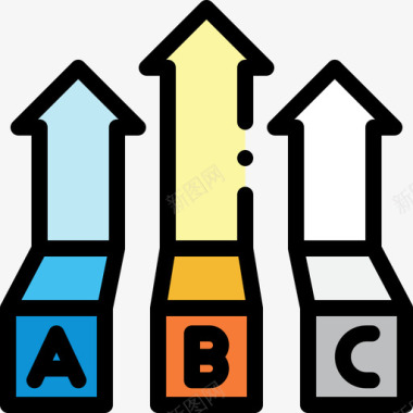 Abc信息图元素线颜色图标图标