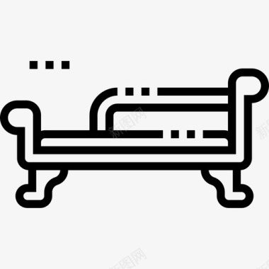 扶手椅复古装饰7线性图标图标