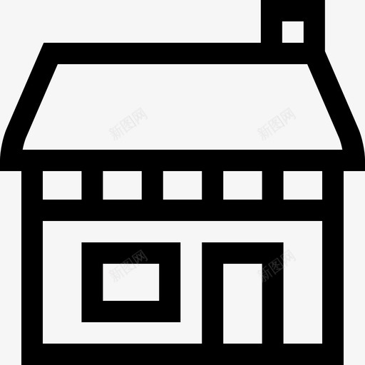 房屋房屋类型6线性图标svg_新图网 https://ixintu.com 房屋 房屋类型6 线性