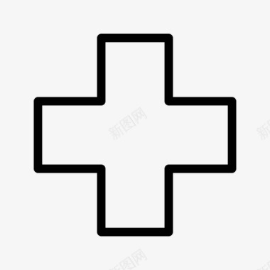 医院标志十字医院图标图标