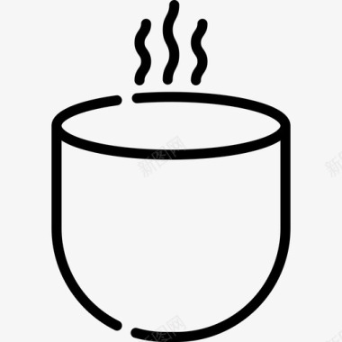 茶食品和饮料12线性图标图标