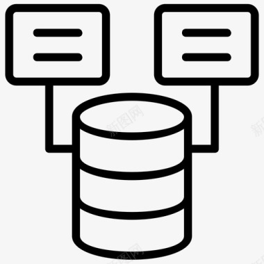 数据中心数据库共享服务器图标图标