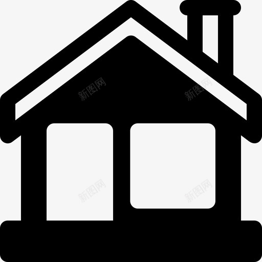 房屋房屋类型10已填充图标svg_新图网 https://ixintu.com 已填充 房屋 房屋类型10