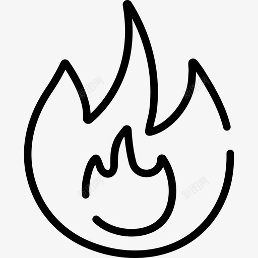 火灾生态61线性图标svg_新图网 https://ixintu.com 火灾 生态61 线性