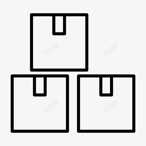 包装盒子箱子图标svg_新图网 https://ixintu.com 包装 商业概要 容器 工具 盒子 箱子