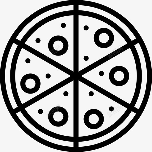 披萨食品和饮料20直系图标svg_新图网 https://ixintu.com 披萨 直系 食品和饮料20