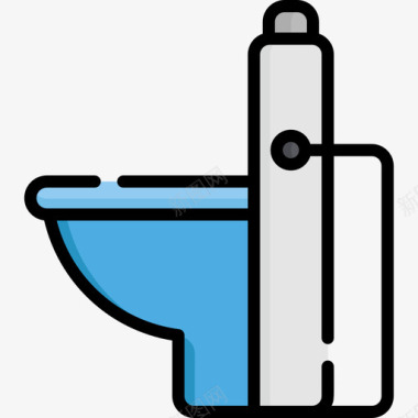 卫生间浴室线颜色图标图标