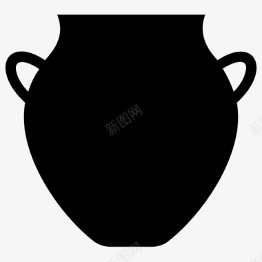 陶罐陶瓷泥罐图标图标