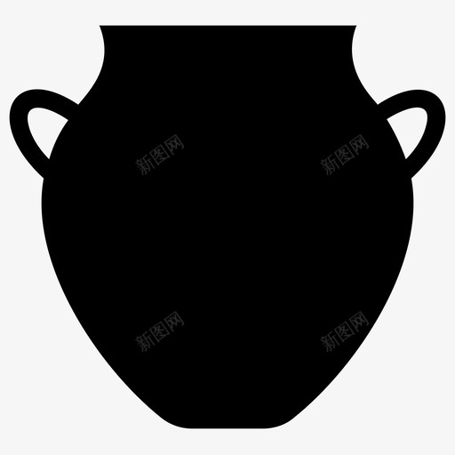 陶罐陶瓷泥罐图标svg_新图网 https://ixintu.com 传统陶器 泥罐 花瓶 陶器 陶器和陶瓷雕文图标 陶瓷 陶罐