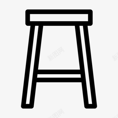 凳子吧台凳家具图标图标
