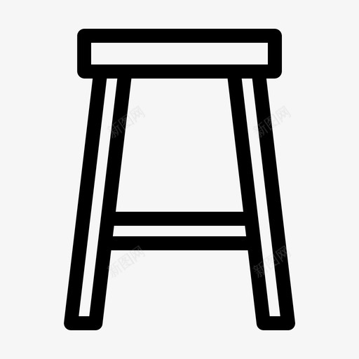 凳子吧台凳家具图标svg_新图网 https://ixintu.com 凳子 吧台凳 家具