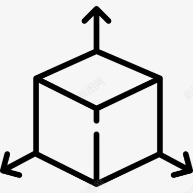 立方体编辑工具6线性图标图标