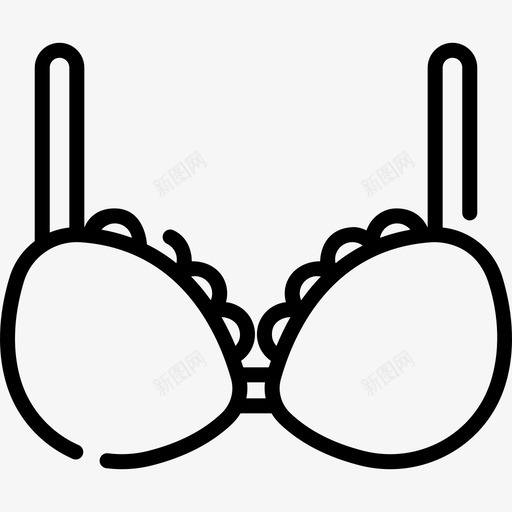 胸罩单身女性2直线型图标svg_新图网 https://ixintu.com 单身女性2 直线型 胸罩