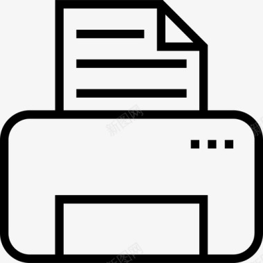 打印机全球物流8线性图标图标