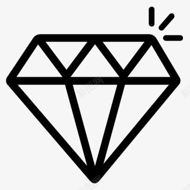 钻石珠宝价值图标图标