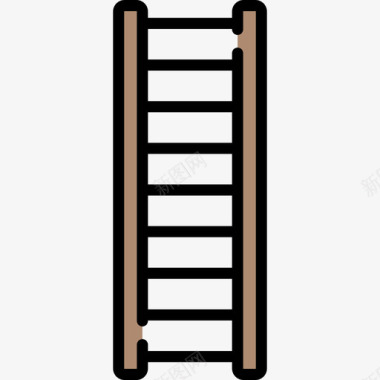 梯子农业7线性颜色图标图标