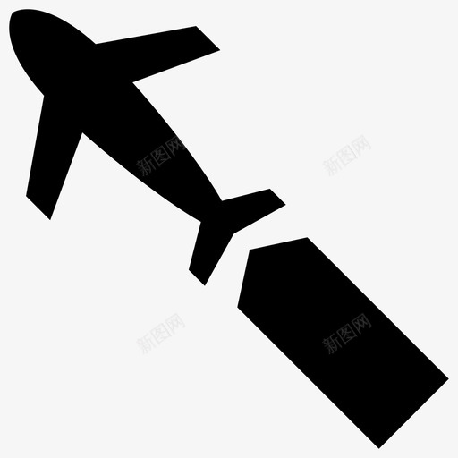 航空广告飞机飞机横幅图标svg_新图网 https://ixintu.com 宣传 广告牌矢量图标 户外营销 航空广告 飞机 飞机横幅