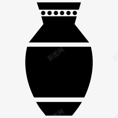 手工花瓶粘土瓮陶瓷花瓶图标图标