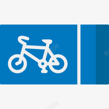 自行车交通标志10平坦图标图标