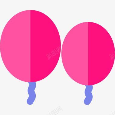 气球生日11扁平图标图标