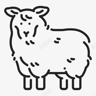 绵羊动物羊羔图标图标