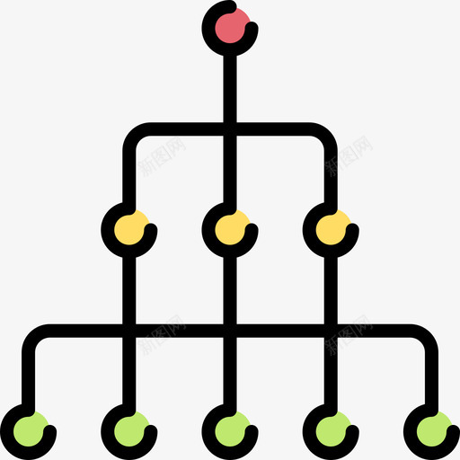 层级结构人力资源13线性色彩图标svg_新图网 https://ixintu.com 人力资源13 层级结构 线性色彩