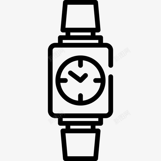 手表时间17直线图标svg_新图网 https://ixintu.com 手表 时间17 直线