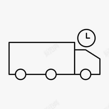 卡车物流交货电子商务图标图标