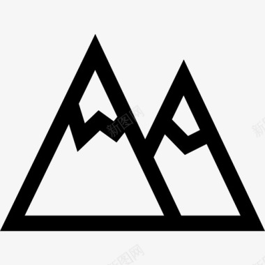 山脉自然18线性图标图标