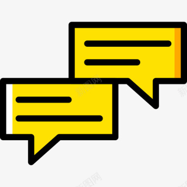 聊天对话6黄色图标图标