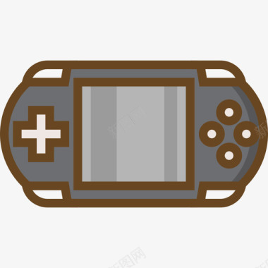 电子游戏游戏元素线性颜色图标图标