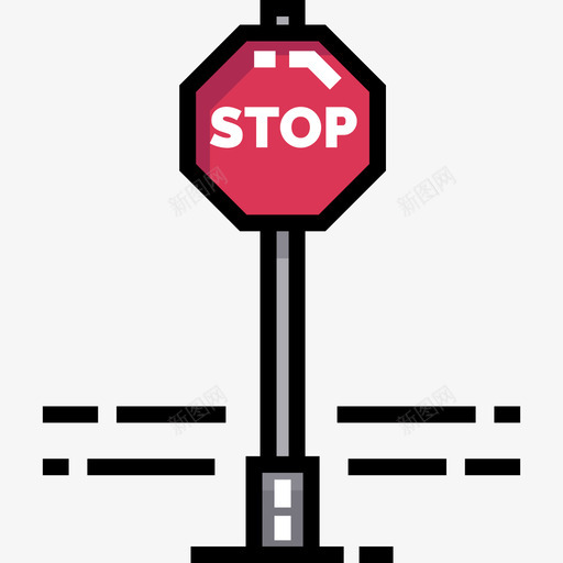 停车标志城市元素16线性颜色图标svg_新图网 https://ixintu.com 停车标志 城市元素16 线性颜色